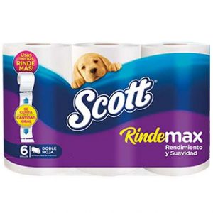 Papel Higiénico Scott doble hoja 6 rollos