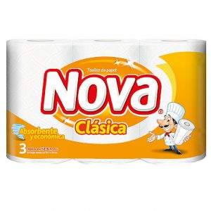 Toalla de papel Nova Clásica 3 rollos