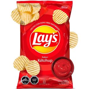 Papas lays ketchup 180gr
