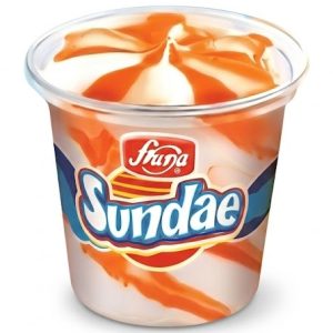 Helado sundae chirimoya alegre