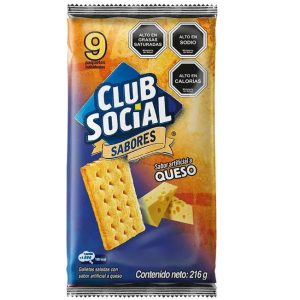 Galleta club social queso pack x9