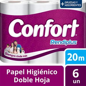Papel higiénico Confort 6 rollos 20 metros