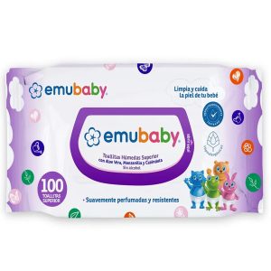 Toallitas húmedas Emubaby 100unid.